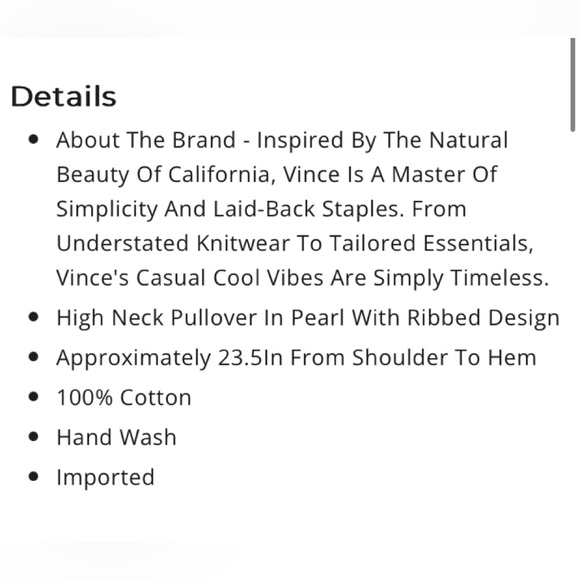 Vince crew neck pullover NWT size large - Picture 2 of 4